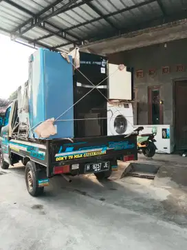 Terima borongan elektronik AC, kulkas, freezer, showcase, mesin cuci