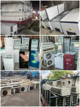 Terima borongan elektronik AC, kulkas, freezer, showcase, mesin cuci