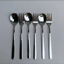 Mangkok stainless steel dan sendok garpu Korea