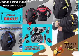 Jaket Motor Premium Anti Air Bahan Cordura Waterproof