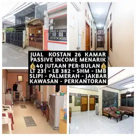 JUAL KOS KOST KOSAN KOSTAN 26 KAMAR DI SLIPI PALMERAH ROI 8 PERSEN UP
