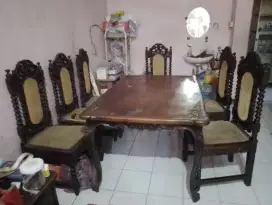 Meja Kursi Ukir Jati