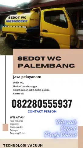 Sedot wc vaccum wil. Palembang ogan ilir Prabumulih banyuasin