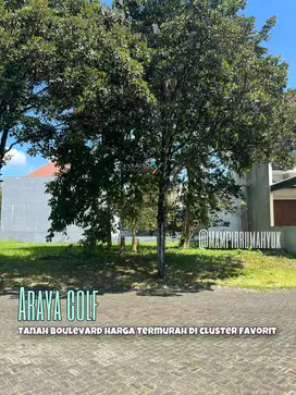 Tanah termurah di boulevard cluster favorit di Araya Golf Malang
