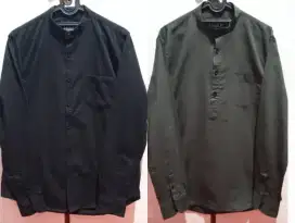 Kemeja kerah turtle neck slim body fit