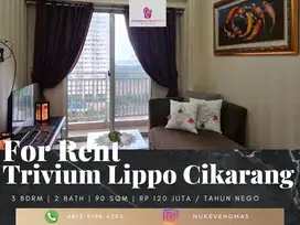 Disewakan Apartement Trivium Lippo Cikarang 3BR Full Furnished
