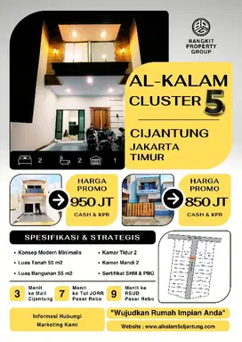 Al kalam 5 cijantung kalisari  jakarta timur 12 unit cash kpr