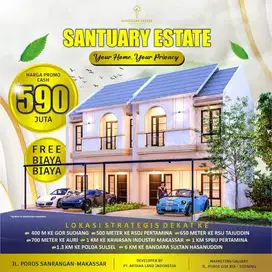 RUMAH 2 LANTAI DEKAT GOR DAN BANDARA HASANUDDIN KOTA MAKASSAR
