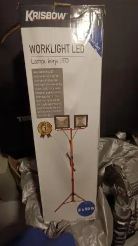 krisbow worklight lamp led 2/50 w standing led