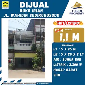 DIJUAL RUKO MURAH 2 LANTAI DI IRIAN, JALAN DR. WAHIDIN SUDIROHUSODO