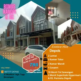 rumah 3 KT Tnpa DP All in Selangkah Superindo Sawangan Bedahan