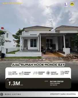 Dijual Rumah Monde Bay Batam Center