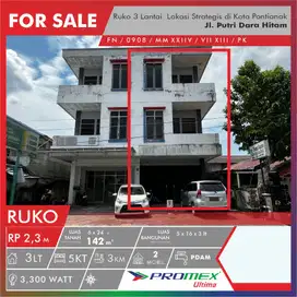 Dijual Ruko 3 Lantai Dikota Pontianak Lokasi Strategis