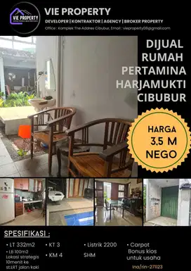 DIJUAL CEPAT (BU) PERUM PERTAMINA HARJAMUKTI CIBUBUR