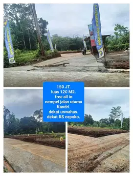 Kavling Kandri Gunungpati Semarang Dkt RS Cepoko Bisa Dikredit