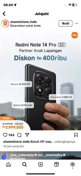 promo redmi note 14 pro 5g 8/256