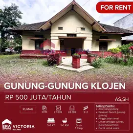 Rumah Sewa Area Favorite Gunung-Gunung Klojen Posisi HOOK Lokasi Nyama