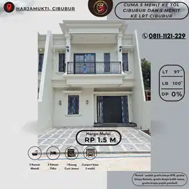 Rumah baru Mewah siaphuni cuma 5 menit ke LRT Cibubur Promo DP 0