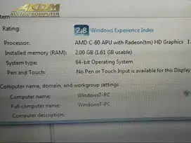 Motherboard Laptop Asus X401U AMD C60 ram 2GB