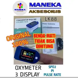 Pulse Oximeter LK88 Bonus Baterai Alat Kadar Oksigen & Detak Jantung