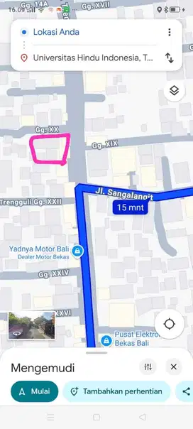 Dijual tanah di trengguli jalan utama penatih denpasar