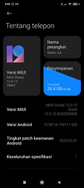 Redmi 9A ram 3/32gb