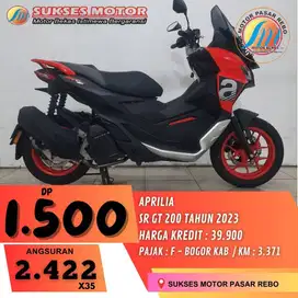 APRILIA SR GT 200 TAHUN 2023, BERGARANSI, PAJAK HIDUP, SIAP PAKAI