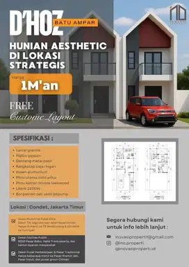 HOT SALE !!! New Cluster D'Hoz Condet - Jakarta Timur