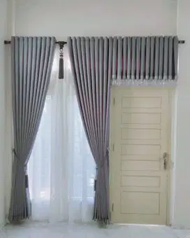 Supplier Gorden Blackout Sekat Klinik Hordeng Pintu Gordyn Vitrase