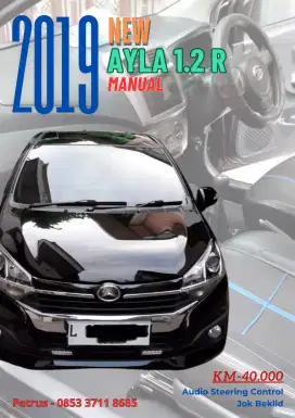 LOW KM NEW AYLA 1.2 R DELUXE 2019 HITAM MANUAL