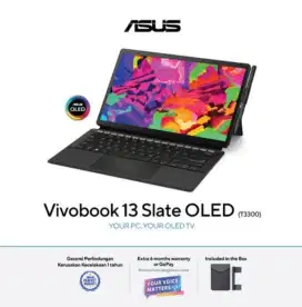 ASUS Vivobook 13 Slate OLED BLACK free tempered glass (baca deskripsi)