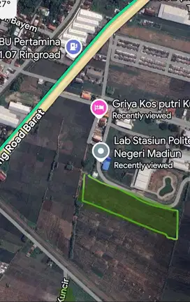 DIJUAL TANAH KOTA MADIUN JALAN RAYA RINGROAD