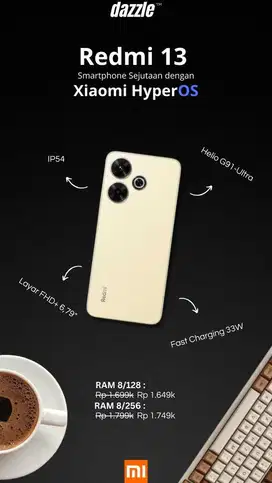 XIAOMI REDMI 13 8/128 NEW GARANSI RESMI‼️