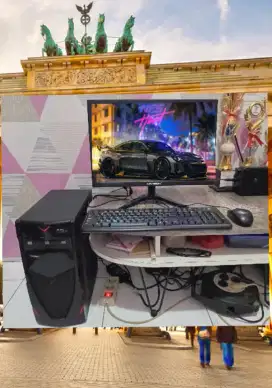 PC GAMING DESIGN + LCD + RAM 8 GB + HD 500 GB + GAMES FILM APP