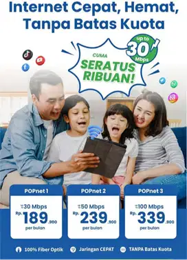POPnet Internet Khusus Wilayah Kota Bekasi, Wifinya Orang Bekasi