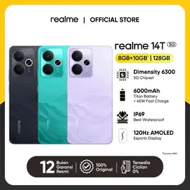BARU REALME 14 T 5G. Baterai 6000 mah.mode gt gamming