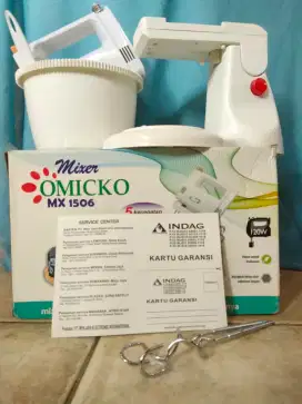 Mixer OMICKO MX1506 – 5 Kecepatan + Mangkuk + Aksesoris Lengkap