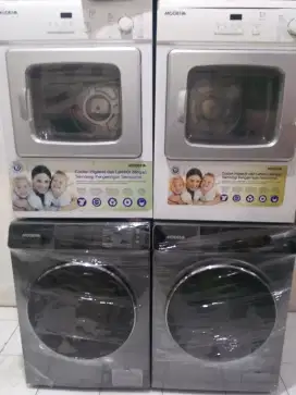 2 Mesin cuci modena 11 kg, 2 drayer modena konversi gas