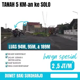 DIJUAL TANAH DI MAYANG DEKAT KE KARTASURA DEKAT KE SOLO