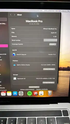 Apple Macbook Pro M1 13” 2020 256 GB