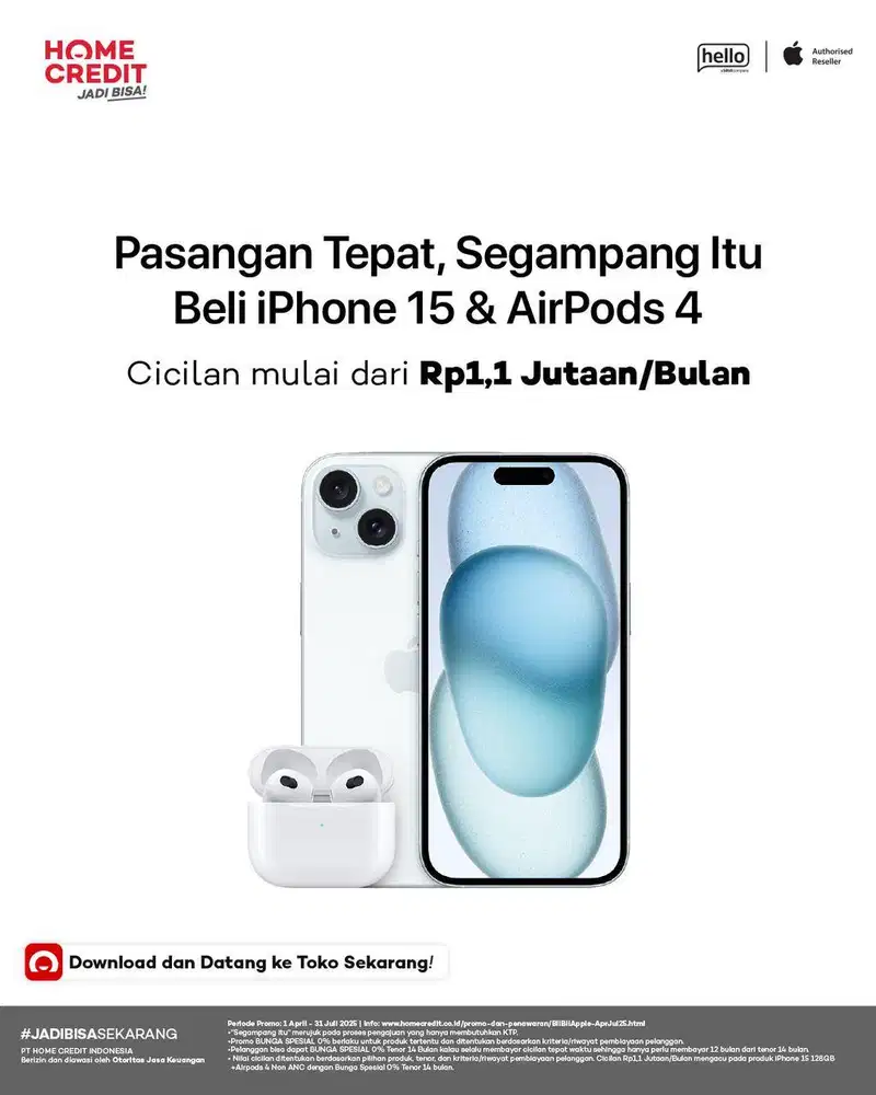 TERSEDIA IPHONE DI ERAFONE DAYEUHKOLOT BISA CICILAN DI KREDIVO