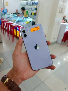Jual iphone 11 ibox 64 GB purple fullset