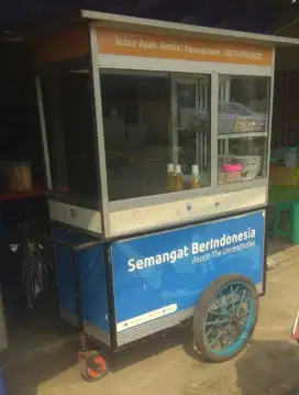 Jual gerobak usaha set meja lipat dan kursinya