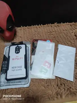 Case Pocophone F1 bonus TG dan Garskin kondisi Baru 100%