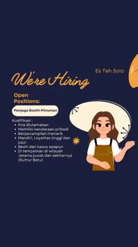Penjaga both minuman teh solo
