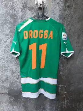 Jersey baju bola original pantai gading cote de ivoire 2010 drogba M