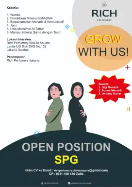 Lowongan pekerjaan spg