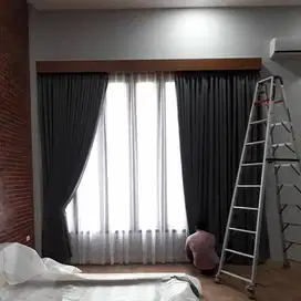 Pemesanan Gorden Blackout Sekat Klinik Hordeng Pintu Gordyn Vitrase