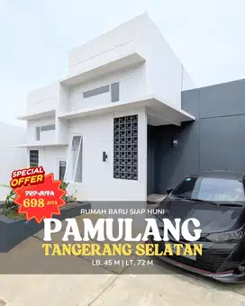 SIAP HUNI! 72m², BONUS SMARTDOORLOCK, Dekat RS Vitalaya Pamulang