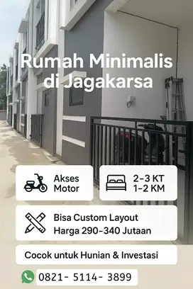 Jual Rumah Murah 2 Lantai di Jagakarsa Jaksel Mulai 290 Juta SHM